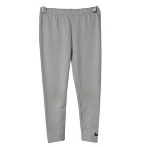 Nike Girls Leggings S Gray Dri-Fit Athletic Activewear Workout Pants 5-6yrs